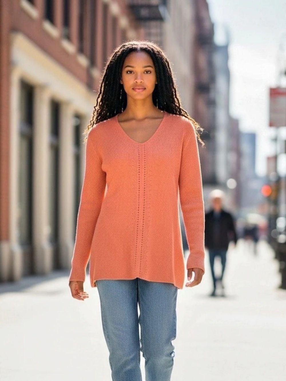 Neiman Marcus Ribbed Texture Sweater SZ S EUC Old Money Clean Girl Workwear Cozy